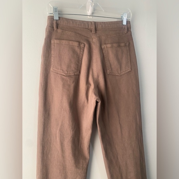 Aritzia WILFRED FREE Melina Cotton Twill Straight Leg Pants, Size 4 deep taupe - Picture 13 of 16